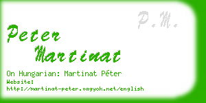 peter martinat business card